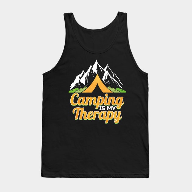 Camping is my Therapy retro vintage Hiking and Tank Top by SinBle